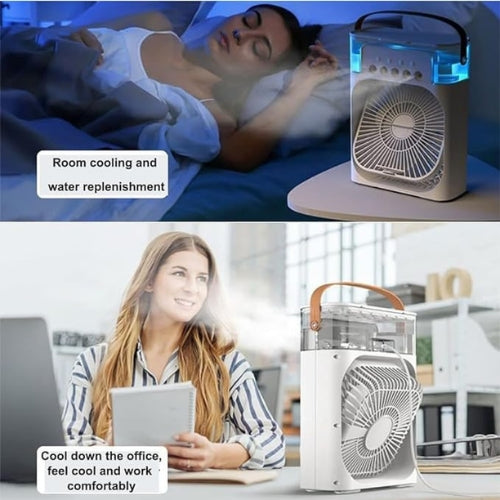 cooling fan with ice
